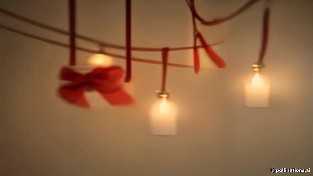 Hjemmelaget adventskalender med 24 nummererte pakker og barn som åpner luke